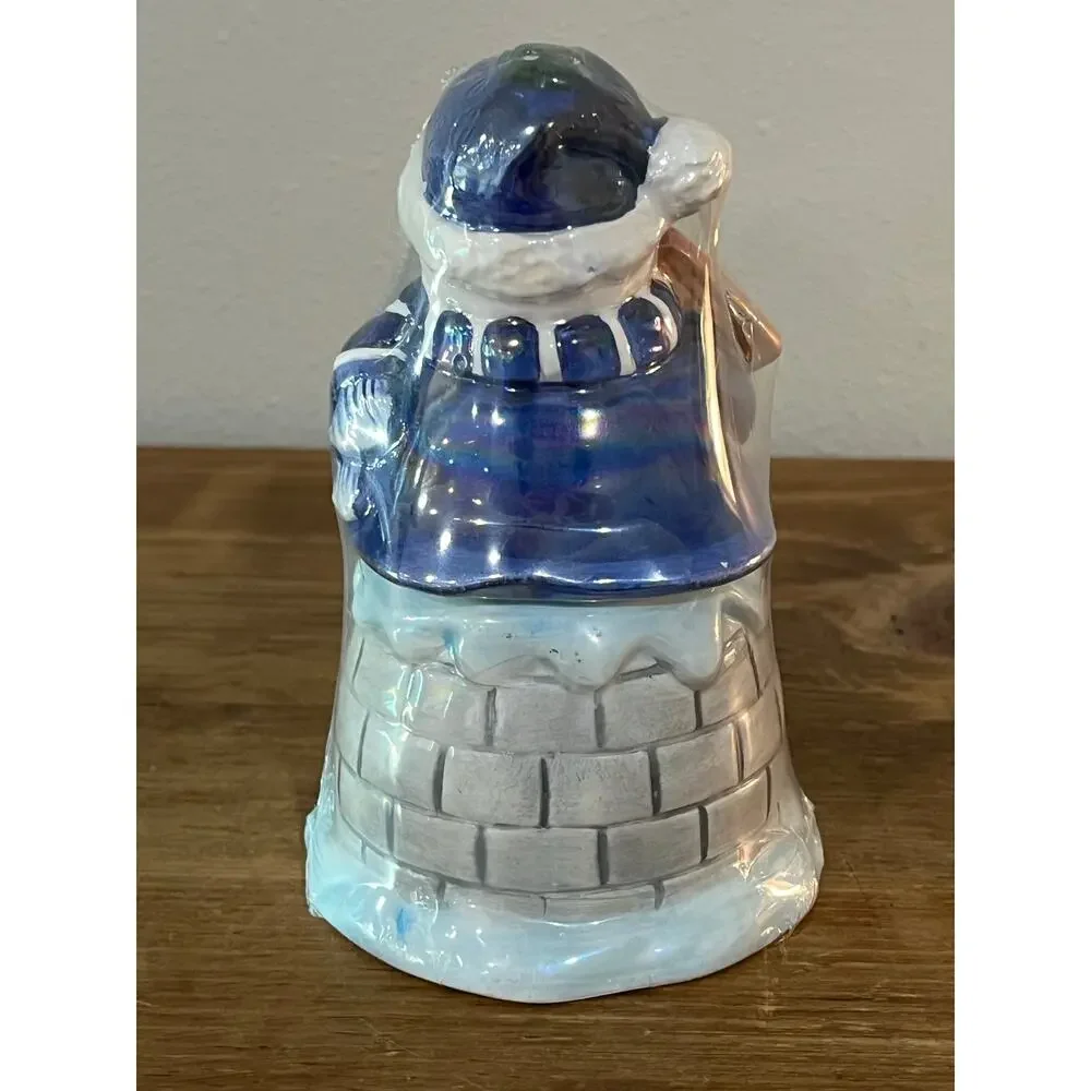 Vintage Snowman Igloo Salt Pepper‎ Set Merry Christmas Holiday Decor Cute